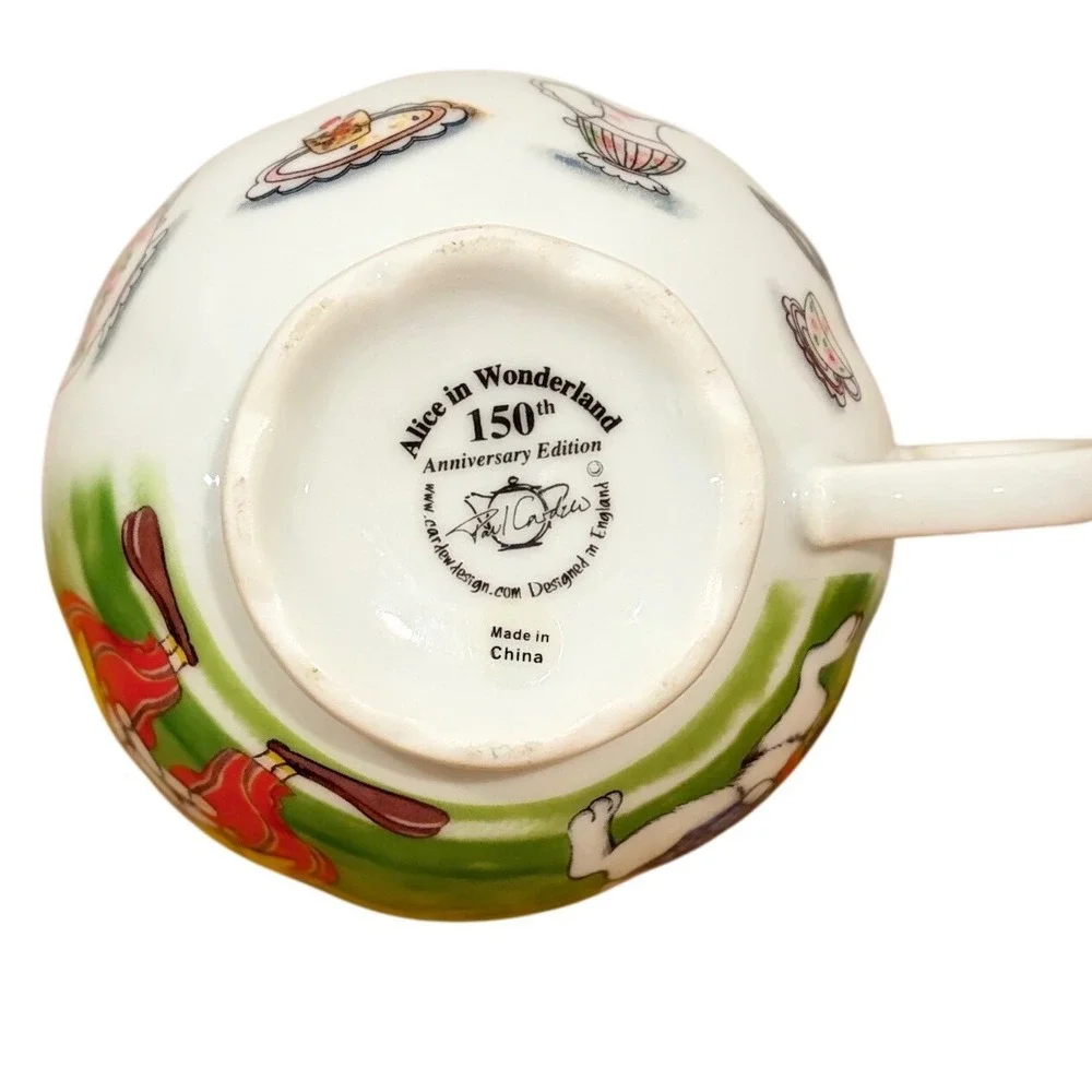 Paul Cardew Alice in Wonderland 150th Anniversary Tea For One Pot and Cup Set